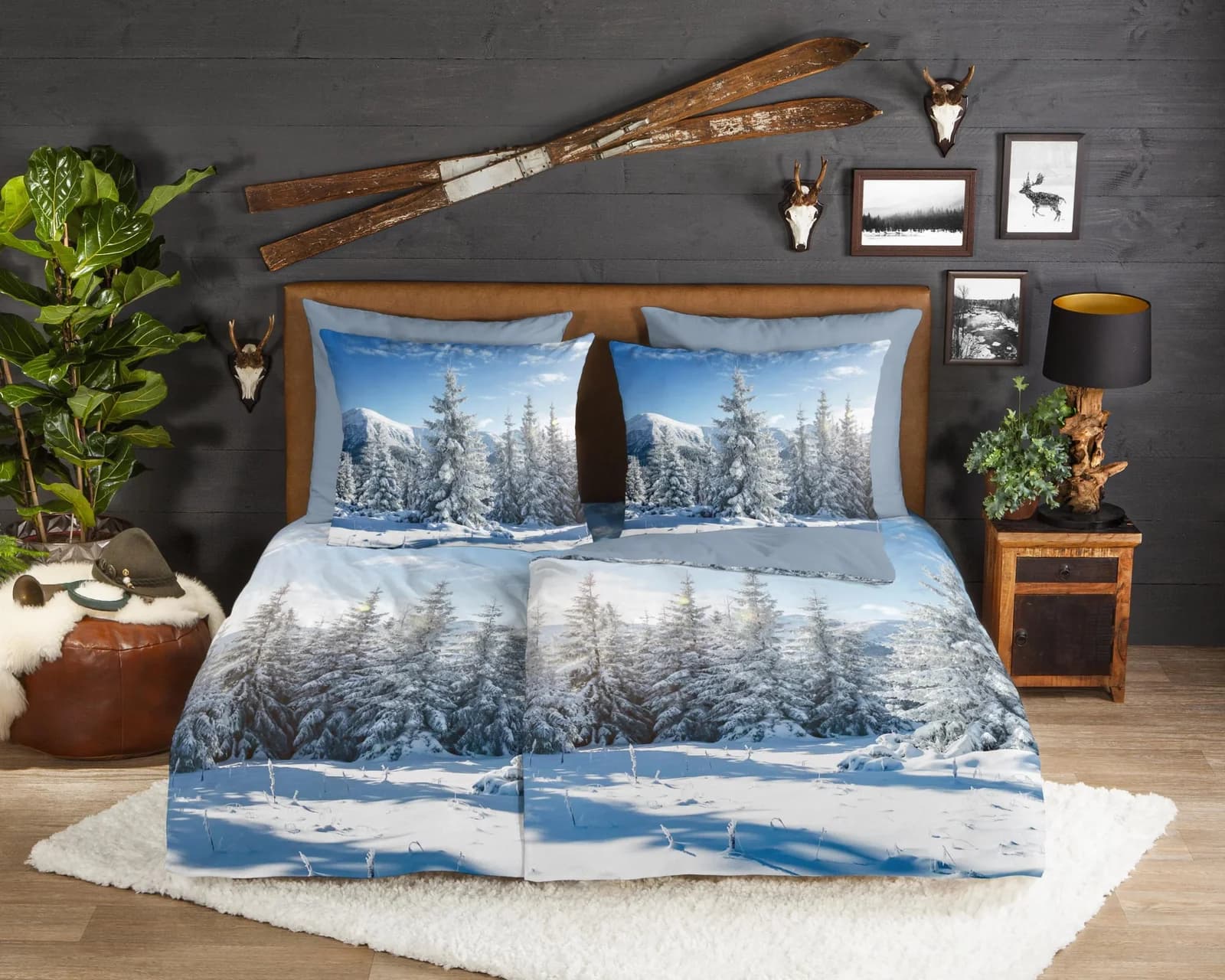 Good Morning Wendebettwäsche Albert Blau Flanell