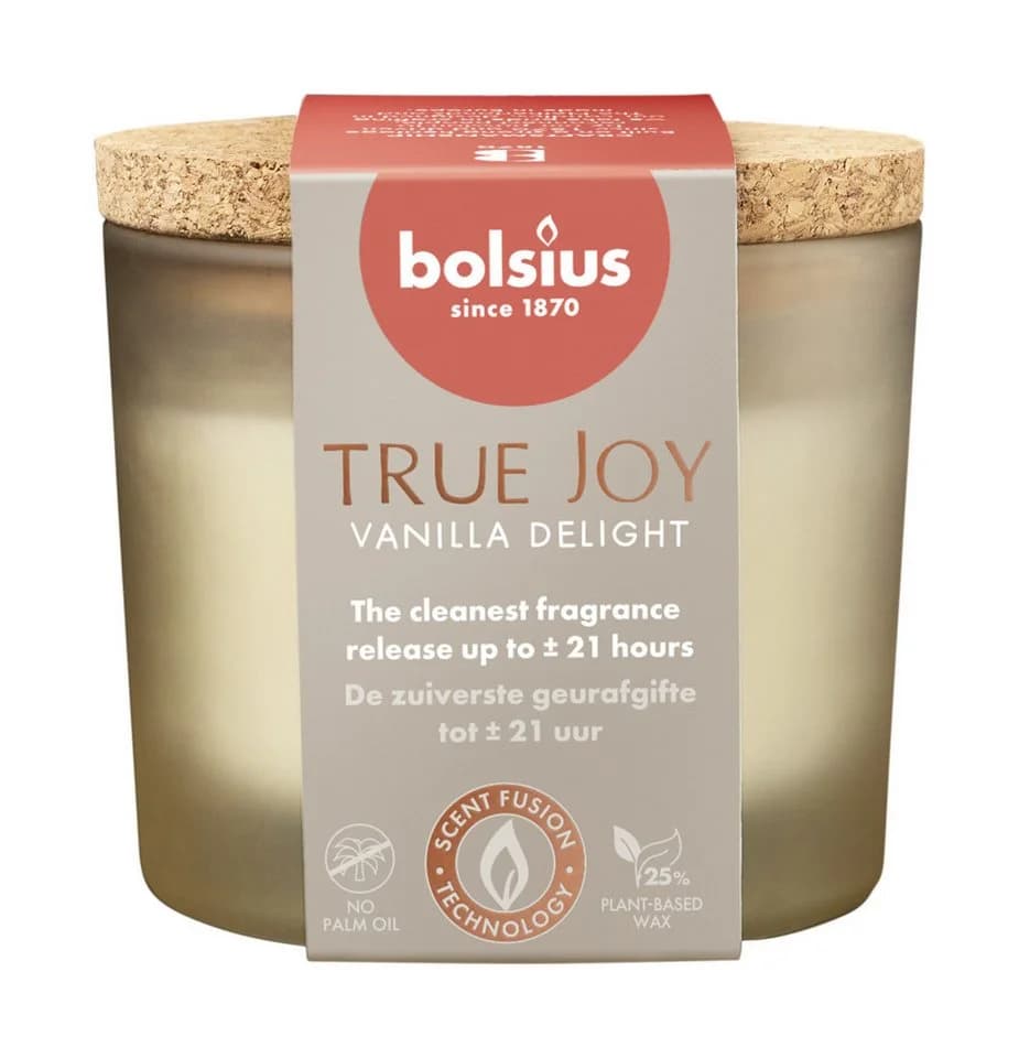 Bolsius Duftkerze True Joy Vanilla Delight 7 cm im Glas