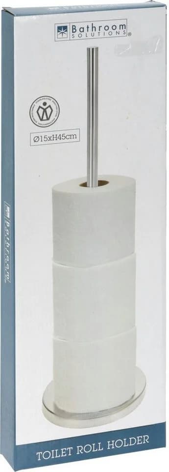 Koopman Toiletten-Ersatzrollenhalter Klopapier Edelstahl 45 cm für 5 Rollen