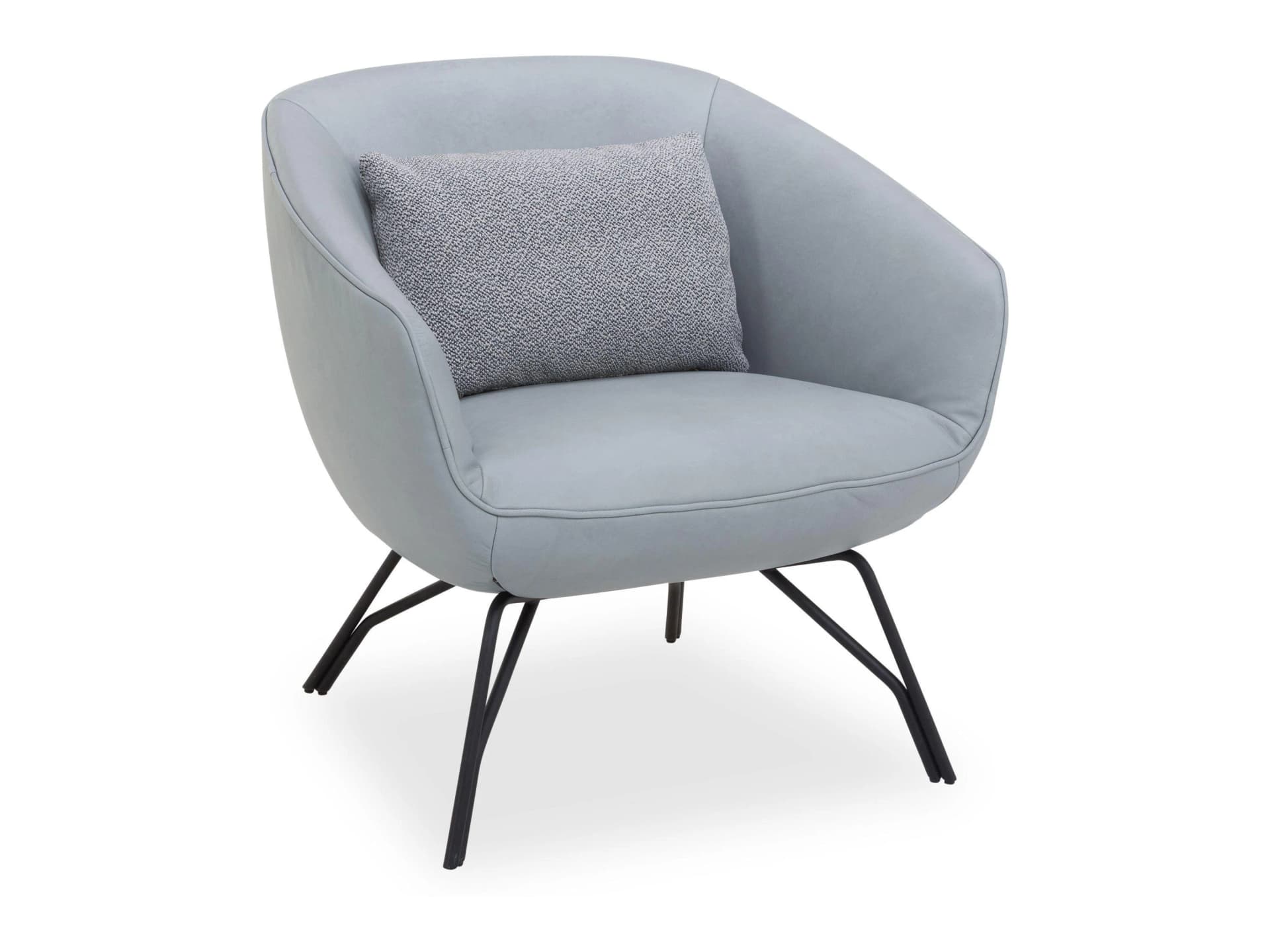 Einzelsessel himolla HOCHECK Leder Soft-Nappa Jade Grau
