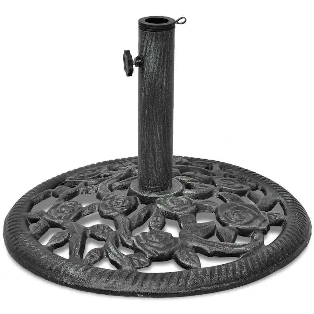 vidaXL Sonnenschirmständer aus Gusseisen Schwarz mit Adapter