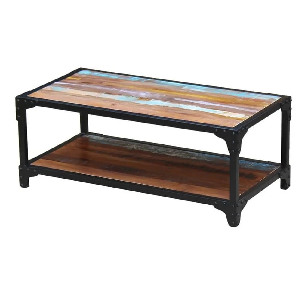 VIDAXL Couchtisch Altholz Massiv Vintage Retro