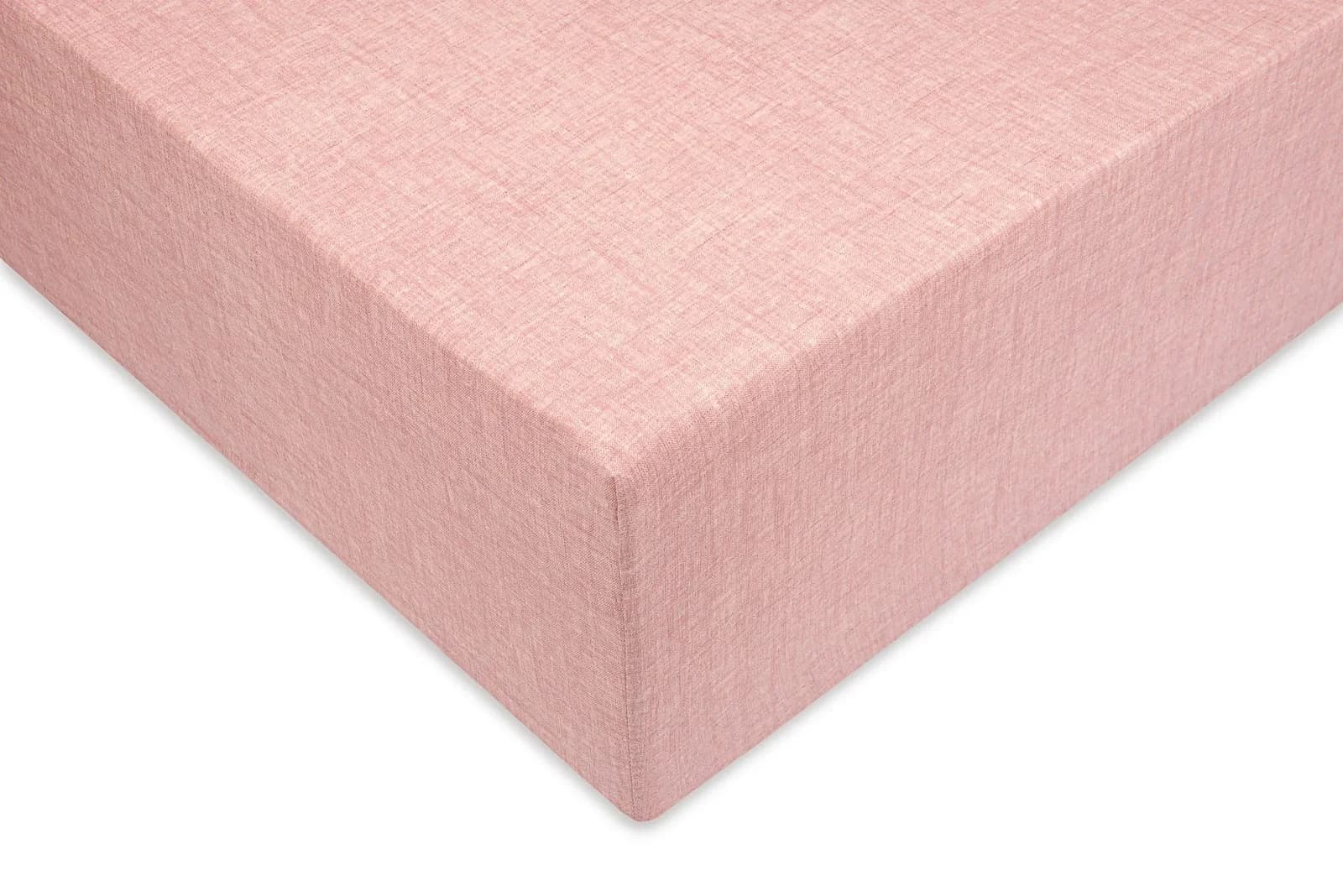 ZO HOME Spannbettlaken Lino Rot Leinenoptik
