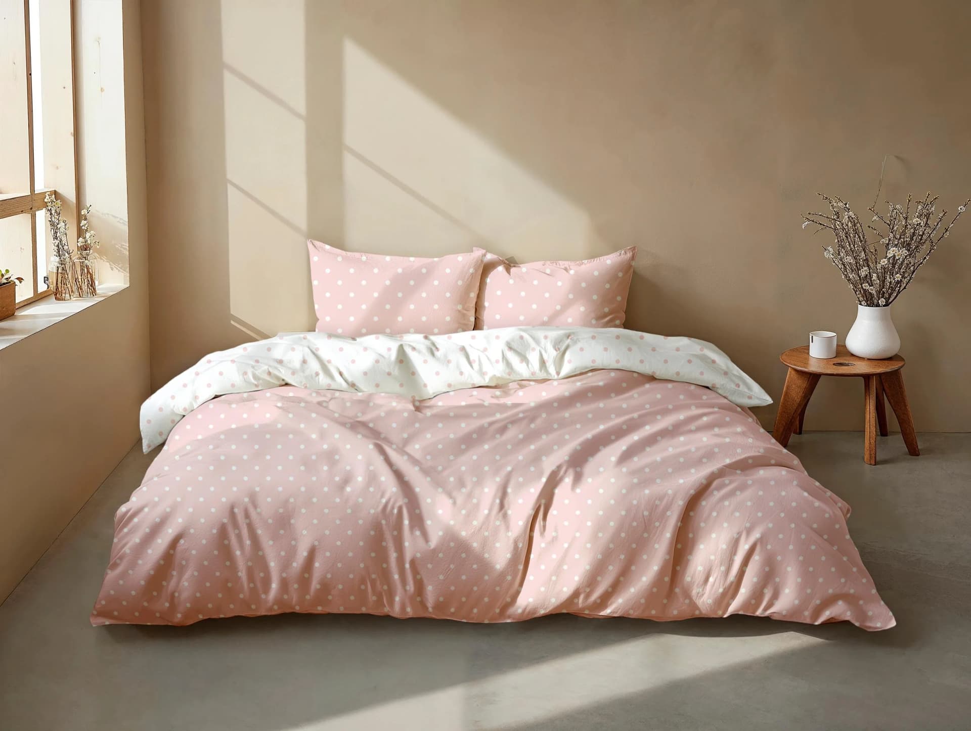 ZO HOME Bettwäsche Rosa 100% Baumwolle Renforcé 2-teilig
