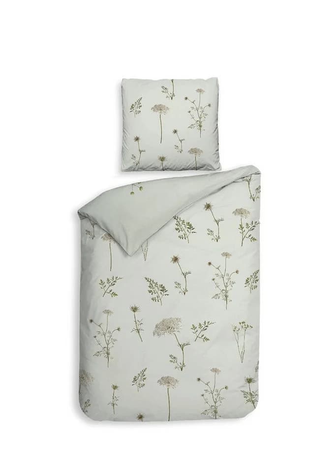 Heckett & Lane Satin Bettwäsche 135x200 Wiesenblumen