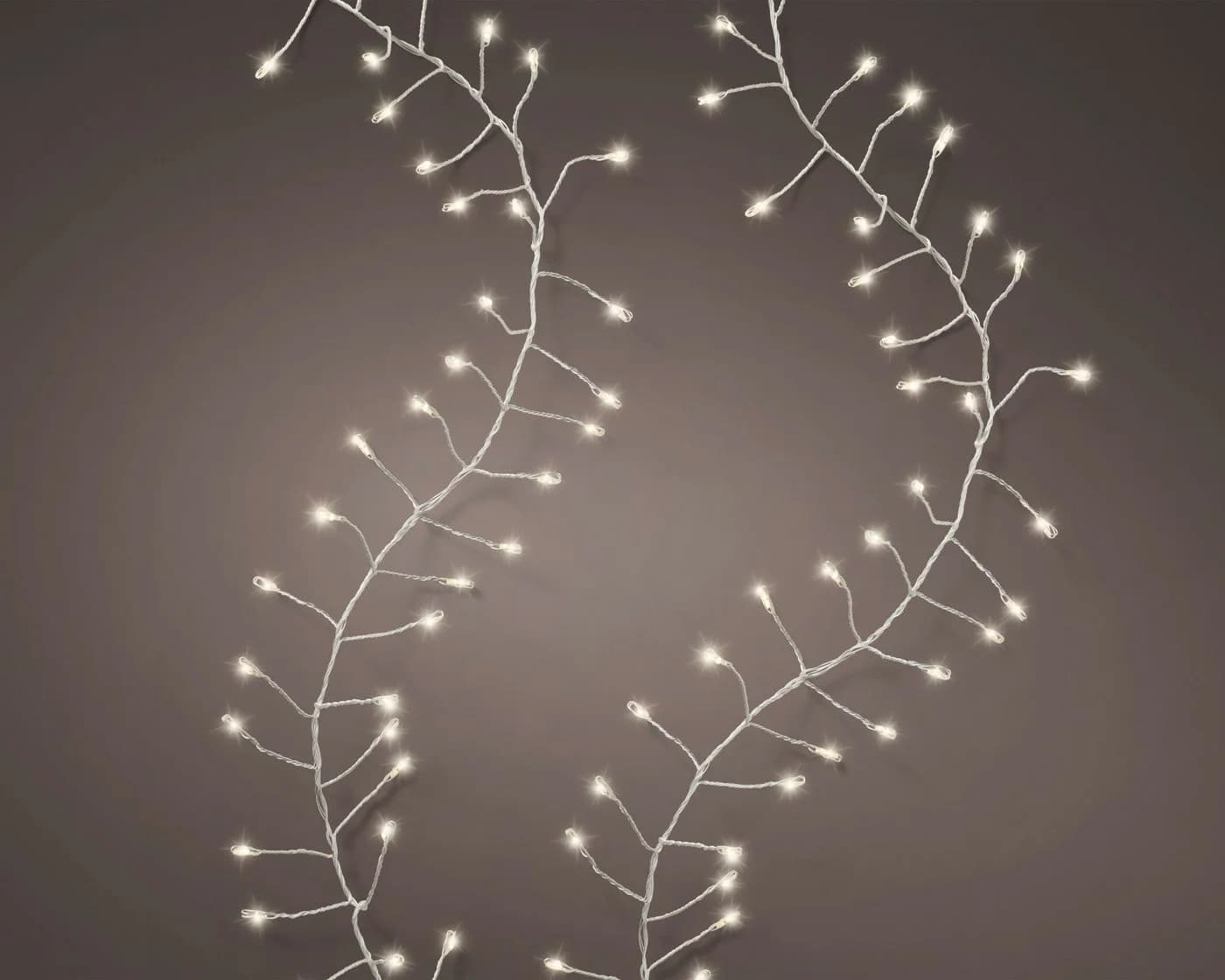 Lumineo LED-Lichterkette Lumineo Lichterbündel BUNCH LIGHTS 320 LED 1 m warm weiß, Silberdraht, 12 Lichtstränge, Indoor/Outdoor, 8h Timer, Micro LED
