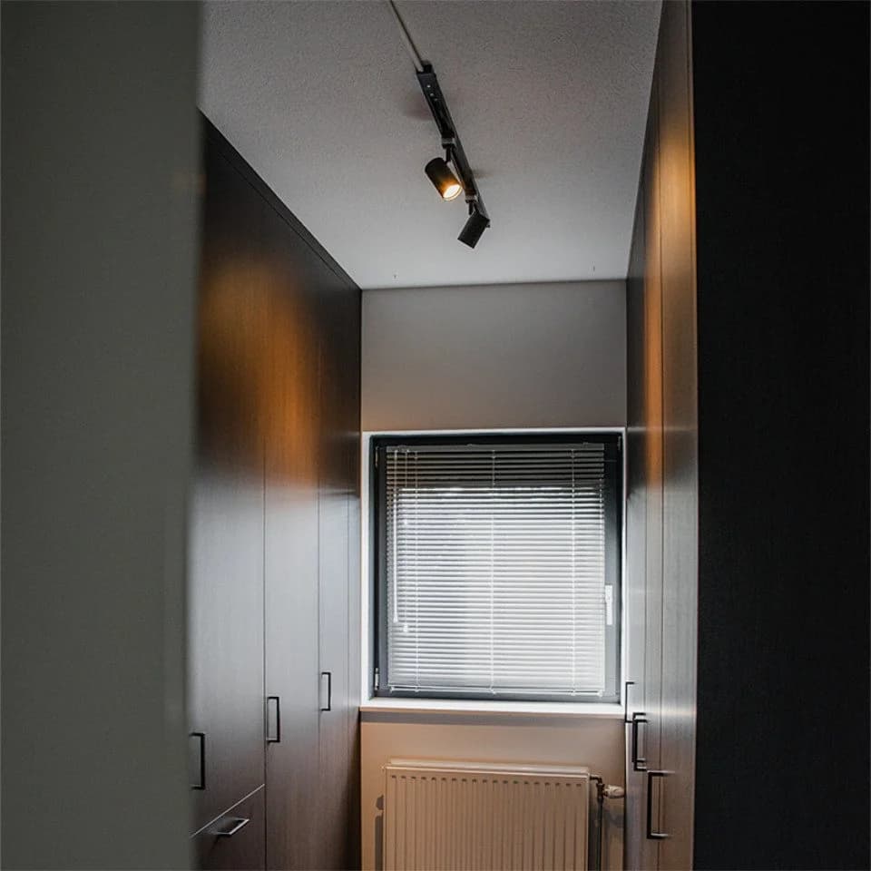 Qazqa Schienensystem Jeana 3-flammig Schwarz LED WiFi