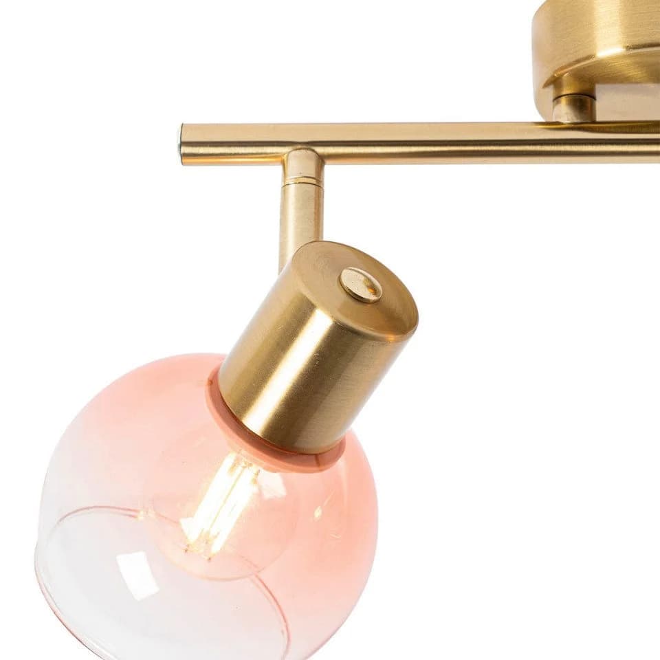 Qazqa LED Aufbaustrahler Vidro Rosa Dimmbar Art Deco