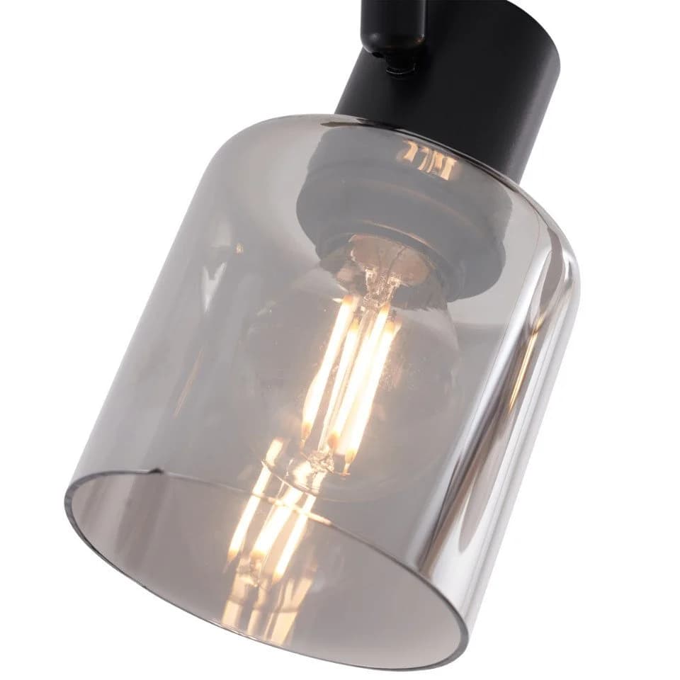 QAZQA LED Aufbaustrahler Cilin Schwarz Metall Modern