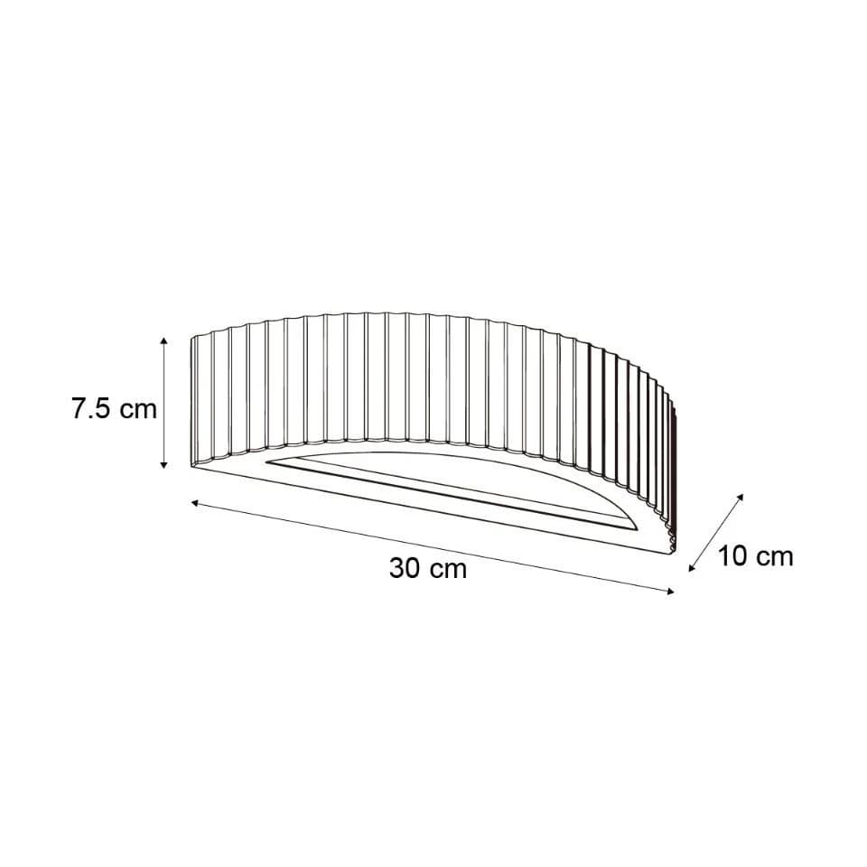 Qazqa Wandleuchte Plaster Weiß Gips Skandinavisch E14