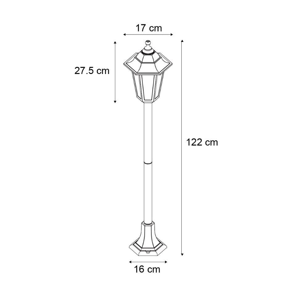 Qazqa Außen-Stehlampe New Haven Schwarz E27