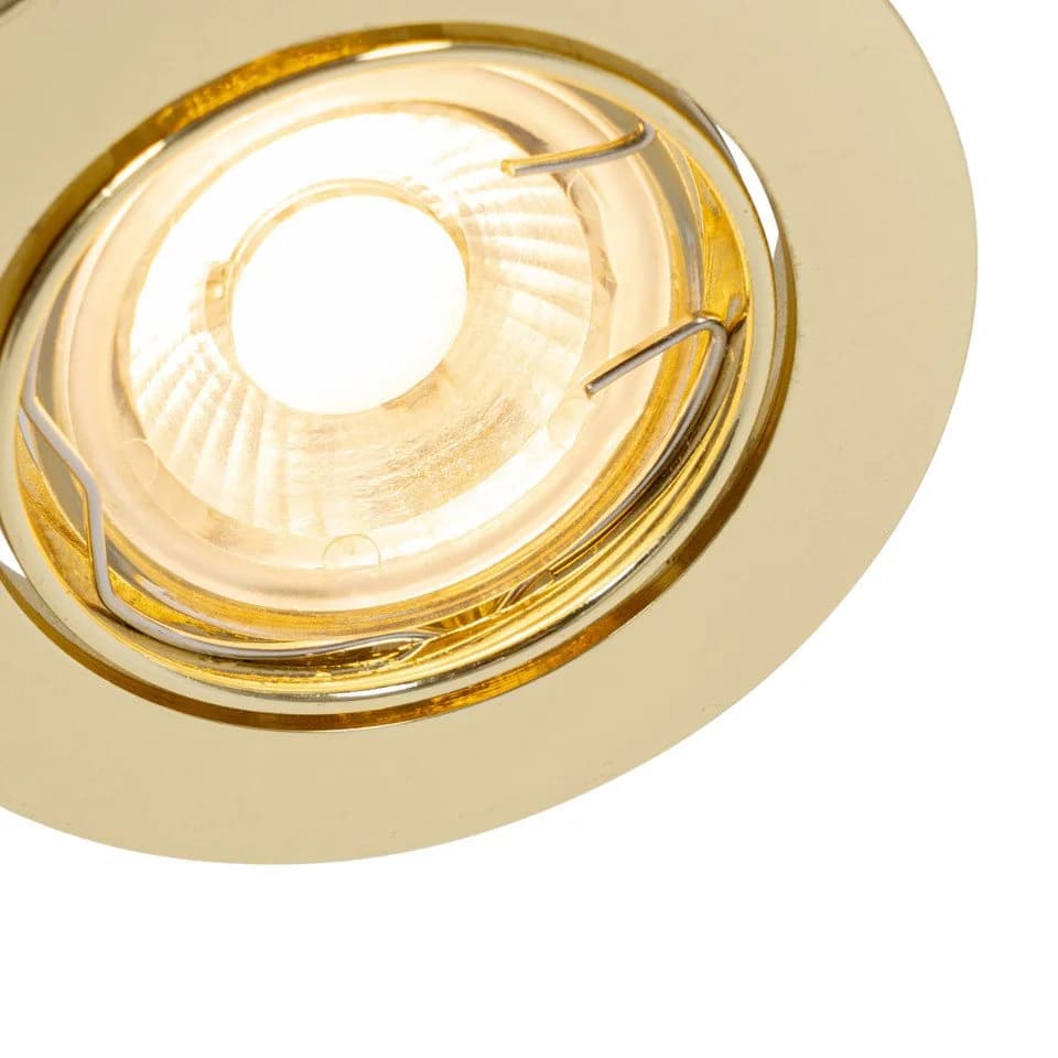 QAZQA LED Einbaustrahler Edu Set 12-tlg. Messing Modern