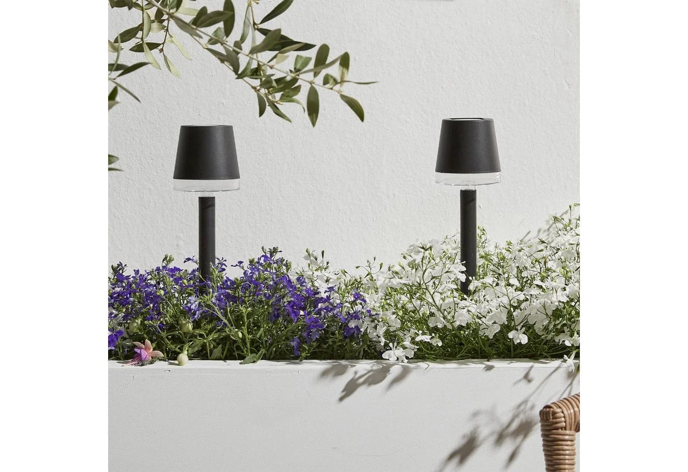 LUXFORM Solar-Gartenlampe Cala d'Or 4 Stück Schwarz