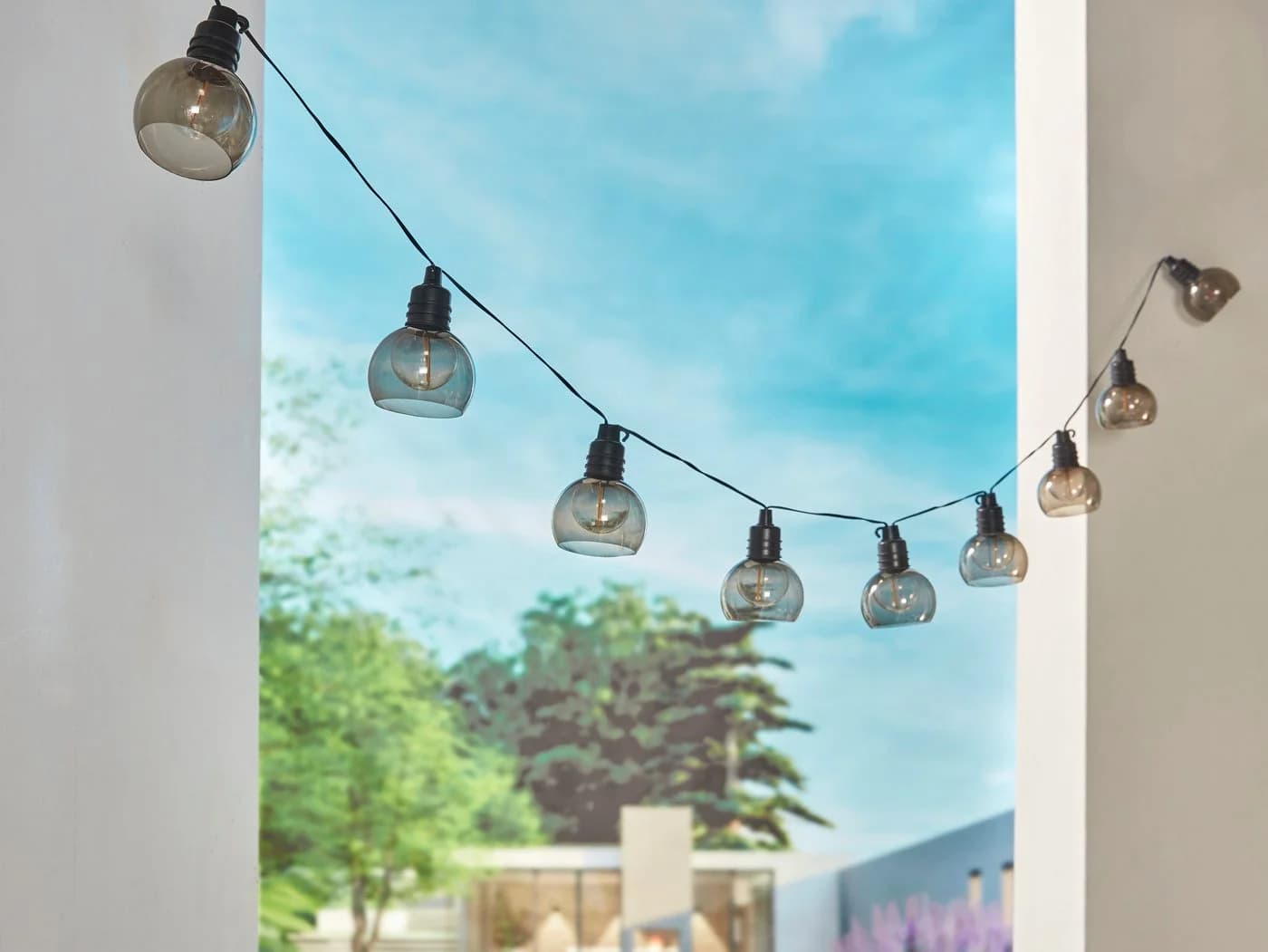 LUXFORM LED-Lichterkette "Kos" transparent Solarenergie IP44