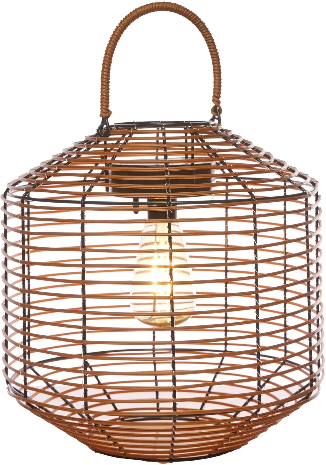 LUXFORM Gartenleuchte Zafra Braun LED Laterne USB