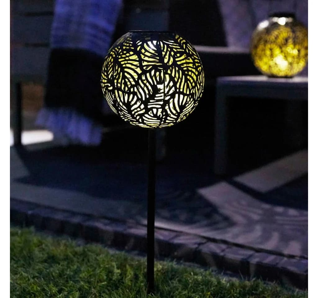 Luxform Samba LED Solar Gartenleuchte Schwarz Modern