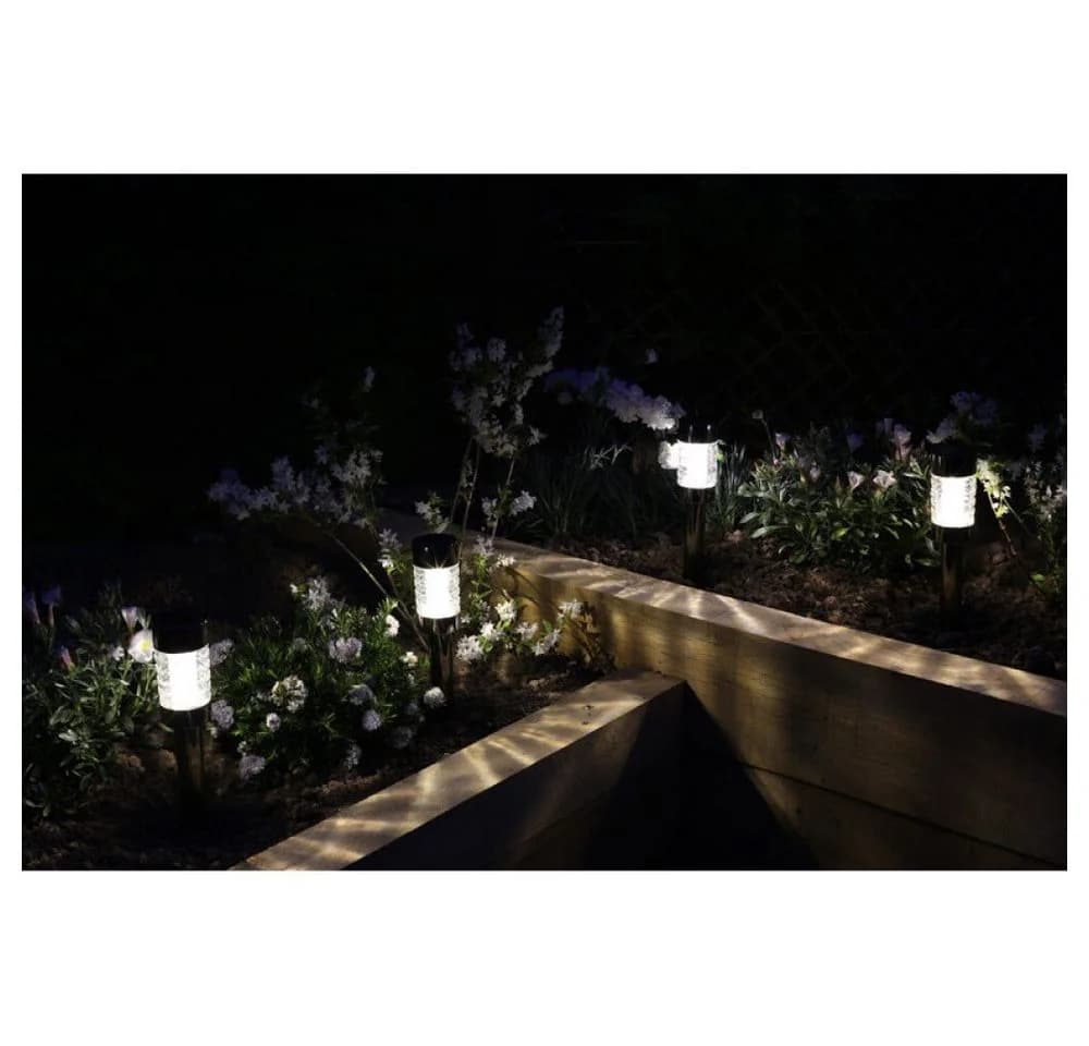 Luxform LED Gartenleuchte Solar Wegeleuchte Rennes LED Weg Beleuchtung 43cm