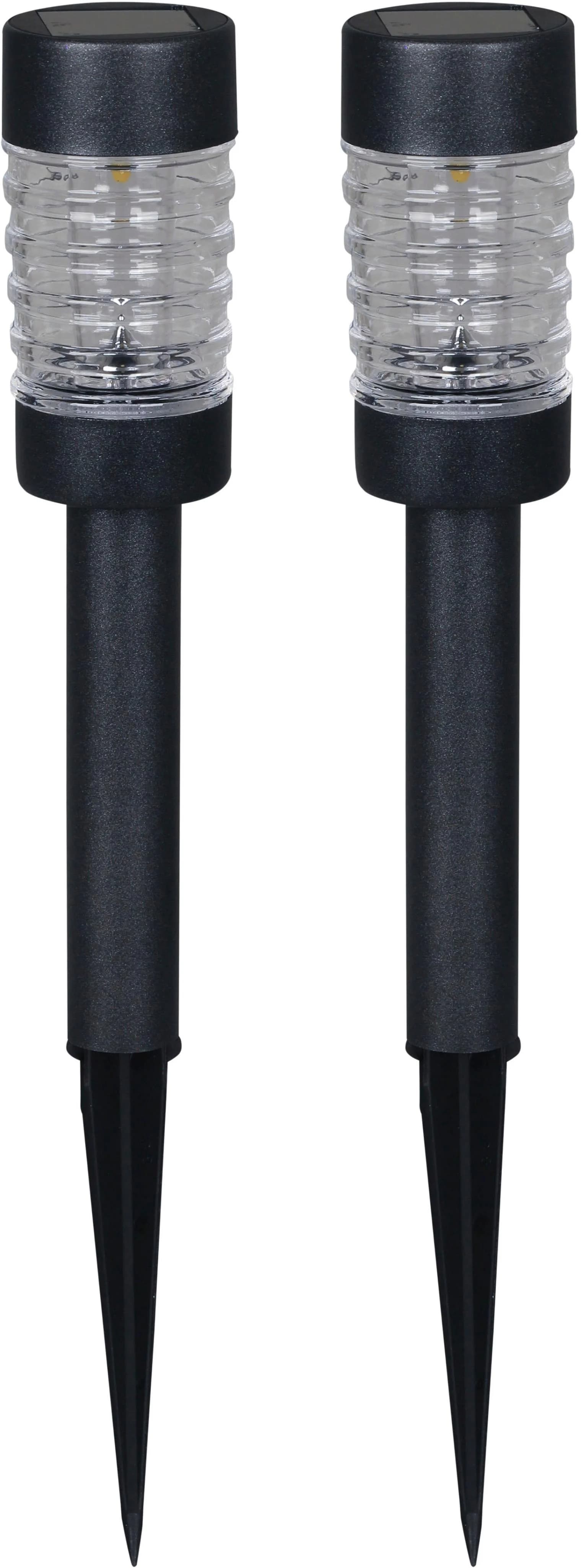 Luxform Rennes Solar-Gartenleuchte 3er Set Anthrazit Edelstahl
