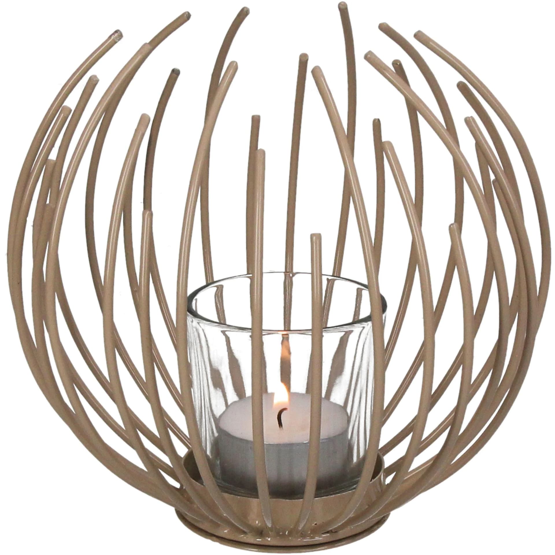 Kerzenhalter Eisen Beige