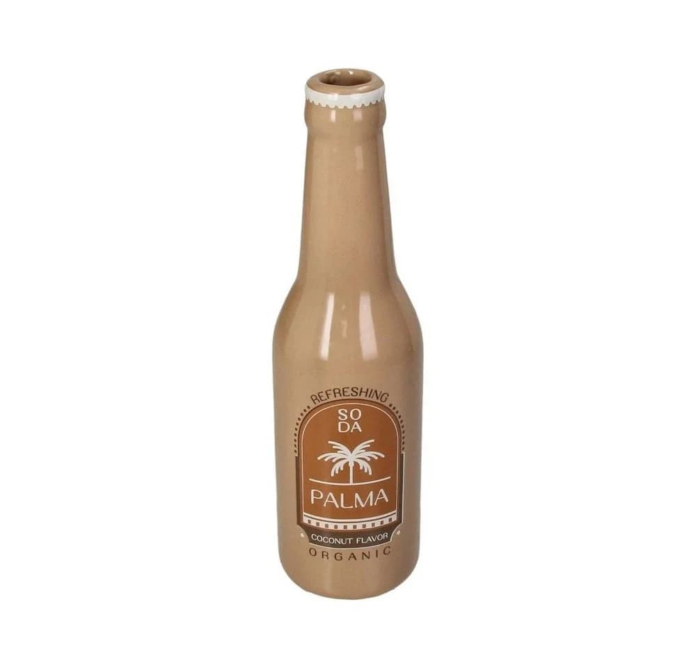 Kersten BV Deko Vase Keramik Braun PALMA Kokos Limonade Vintage