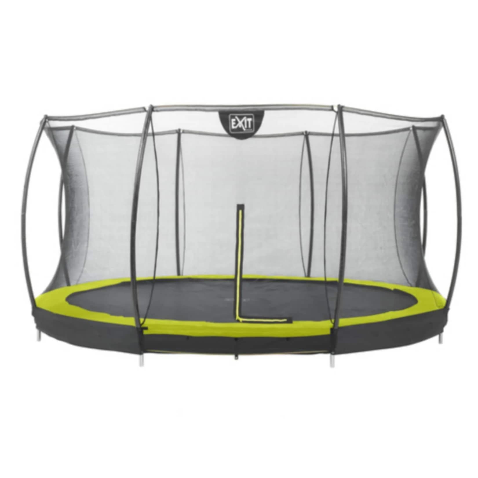 EXIT Silhouette Ground 427 Bodentrampolin 14ft Grün mit Sicherheitsnetz