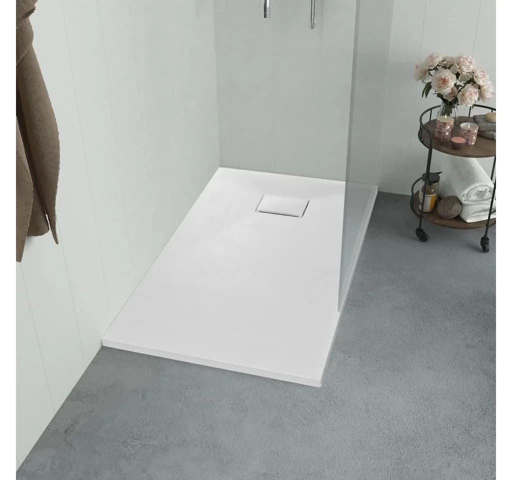 vidaXL Duschwanne SMC Weiß 120×70 cm