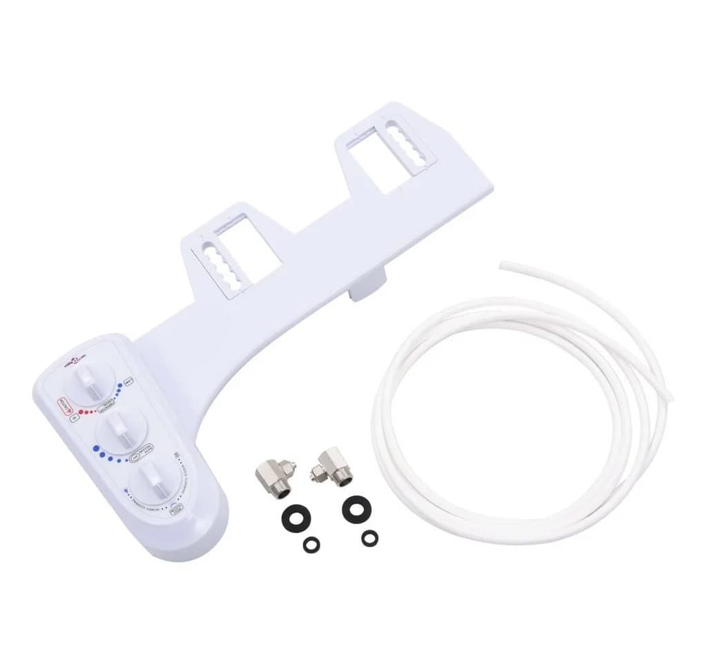 vidaXL Bidet-Aufsatz für Toilettensitz Heiß-/Kaltwasser Doppeldüsen
