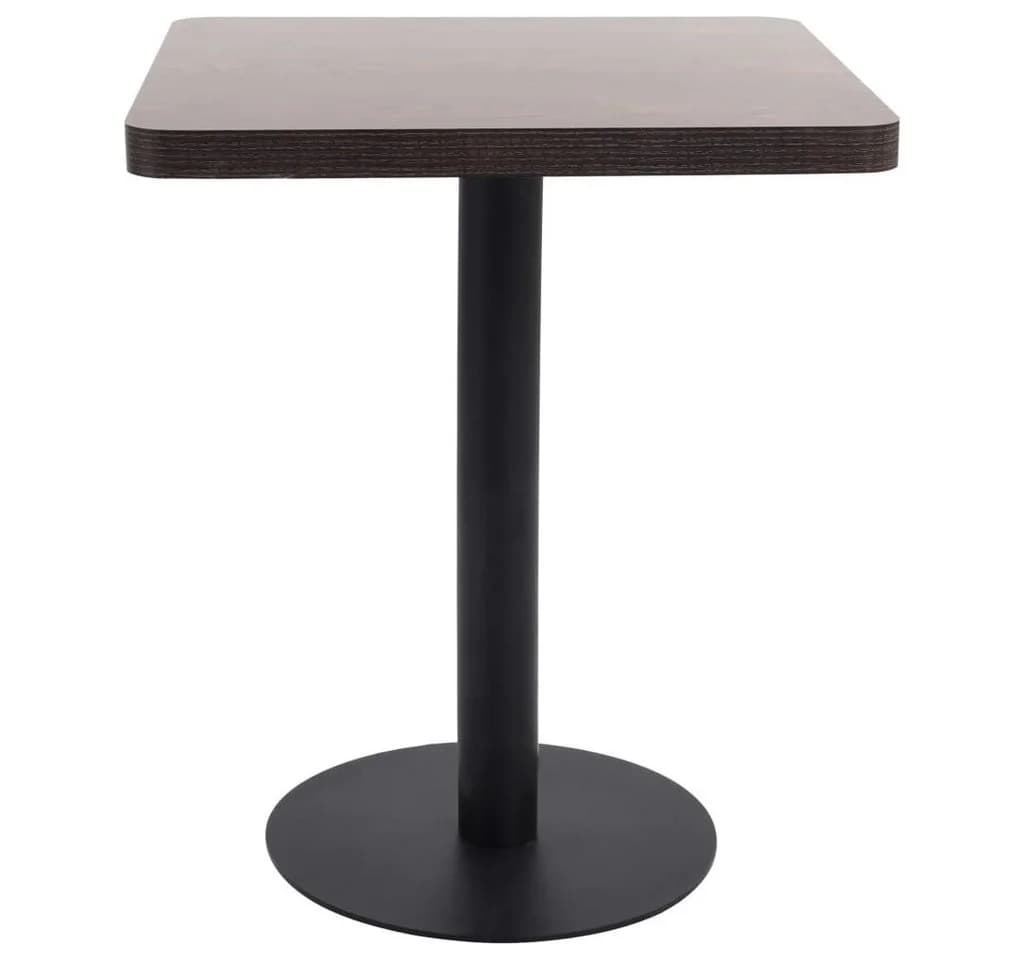 vidaXL Bistrotisch Dunkelbraun MDF mit Stahlbeinen
