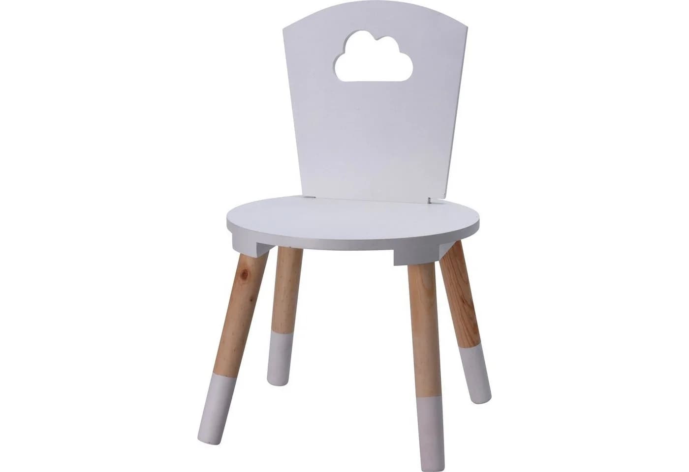 Home & Styling Collection Kinderstuhl Weiß/Braun Modern