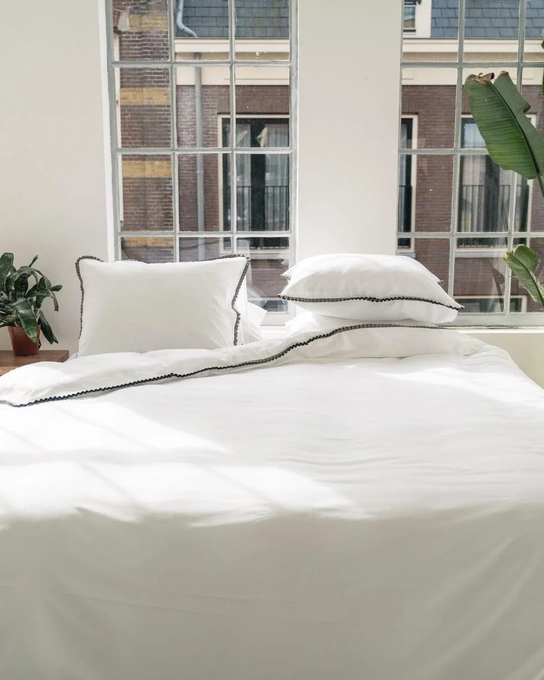 KAYORI Niimi Bettwäsche Weiß Mako-Satin 100% Baumwolle