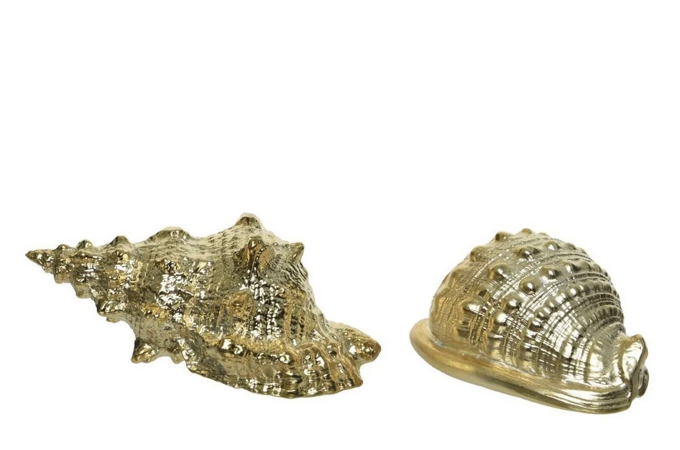 Kaemingk Porzellan Schnecke Dekofigur Gold 2er Set