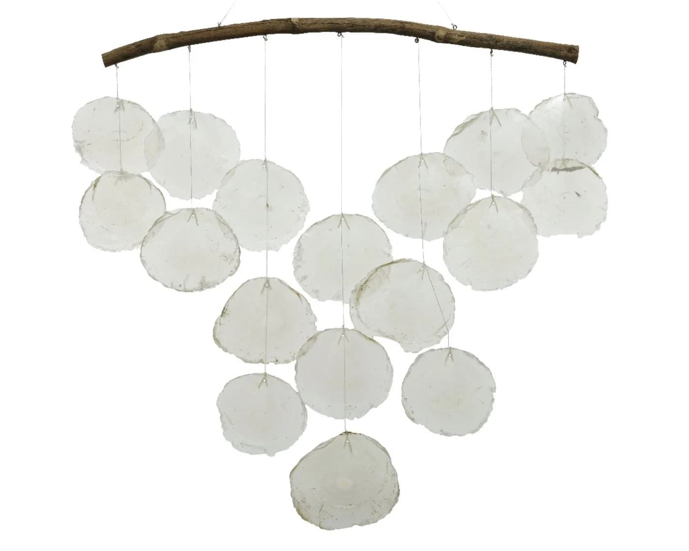 Kaemingk Windspiel Capiz Muscheln 51x56cm Perlmutt Weiß