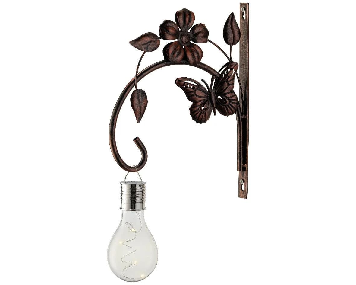Decoris Wandhaken Blume & Schmetterling Eisen Kupfer Landhaus