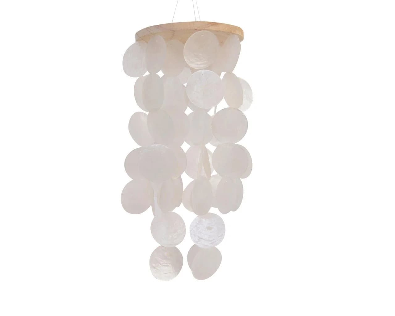 Decoris season decorations Windspiel Capiz Muscheln 14x36cm Perlmutt Weiß