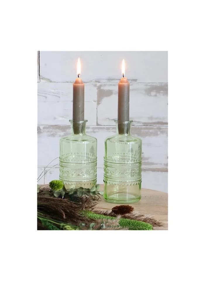 finehomegarden Dekovase Glas Flasche PORTO Vintage 3er Set