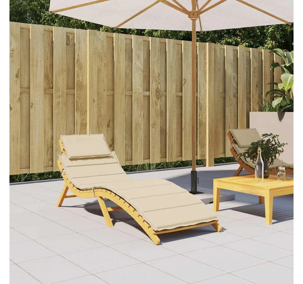 vidaXL Sitzauflage Sonnenliege Beige Oxford-Gewebe