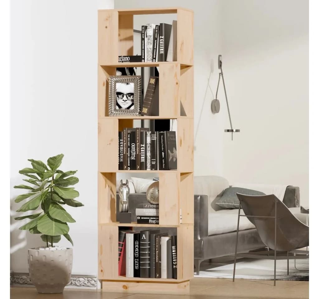vidaXL Bücherregal Raumteiler Massivholz Kiefer
