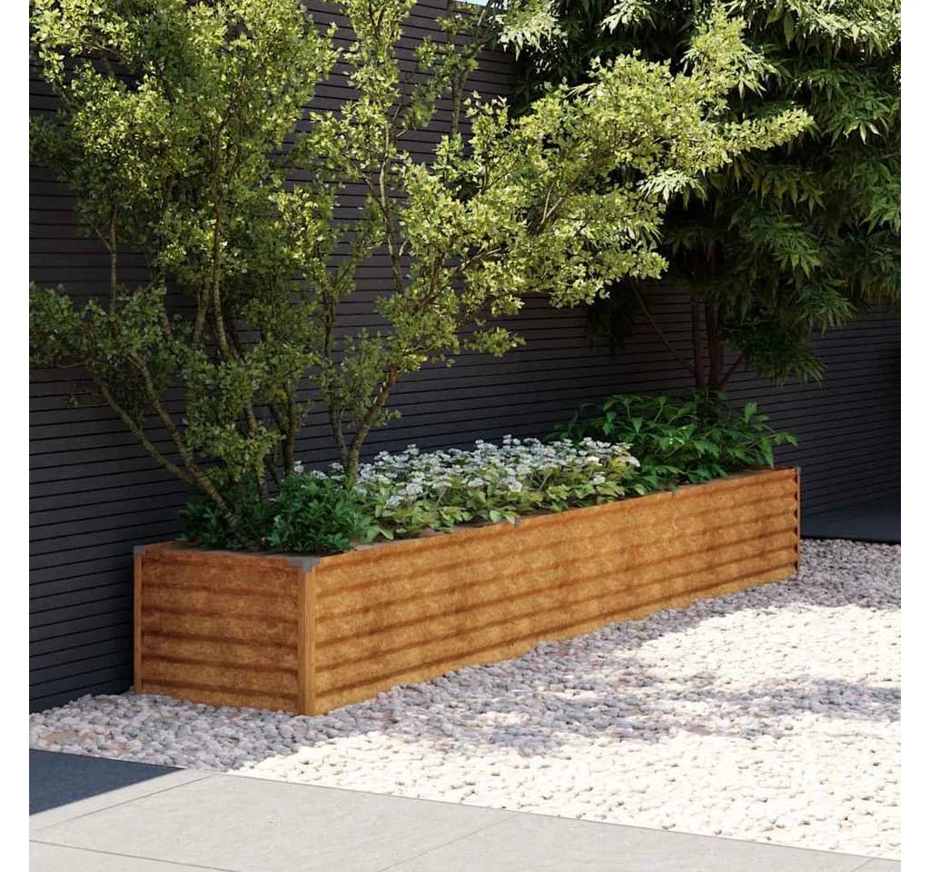 vidaXL Hochbeet Garten-Hochbeet 291 x 50 x 36 cm Cortenstahl