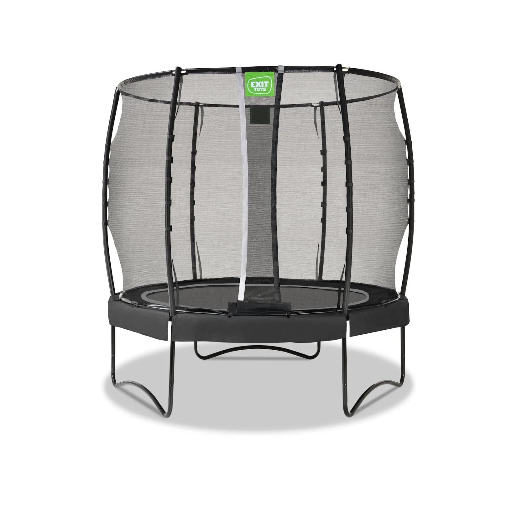 EXIT Allure Premium Gartentrampolin 253cm Schwarz mit Sicherheitsnetz