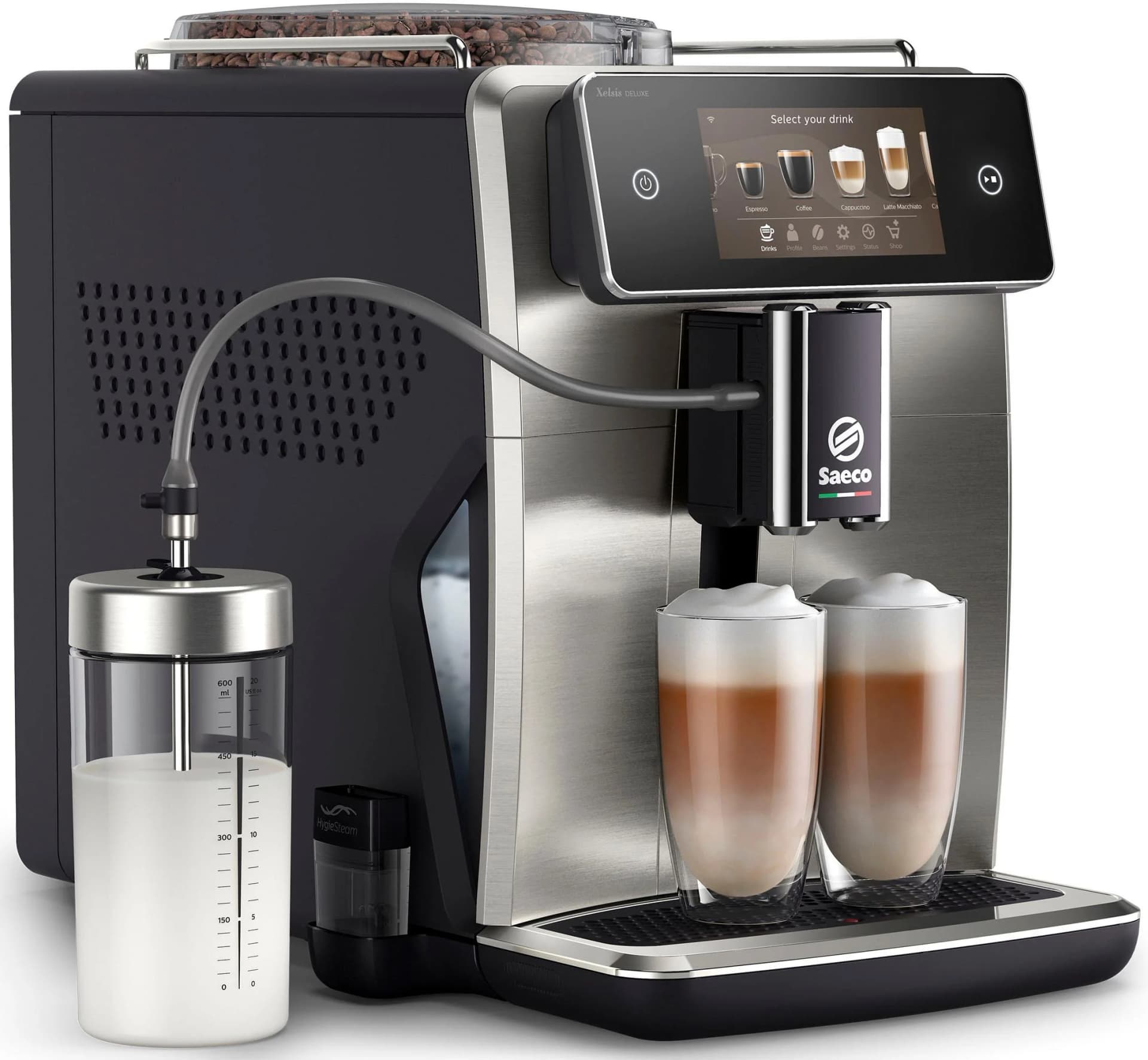 Saeco Xelsis Deluxe Kaffeevollautomat Edelstahl 22 Spezialitäten