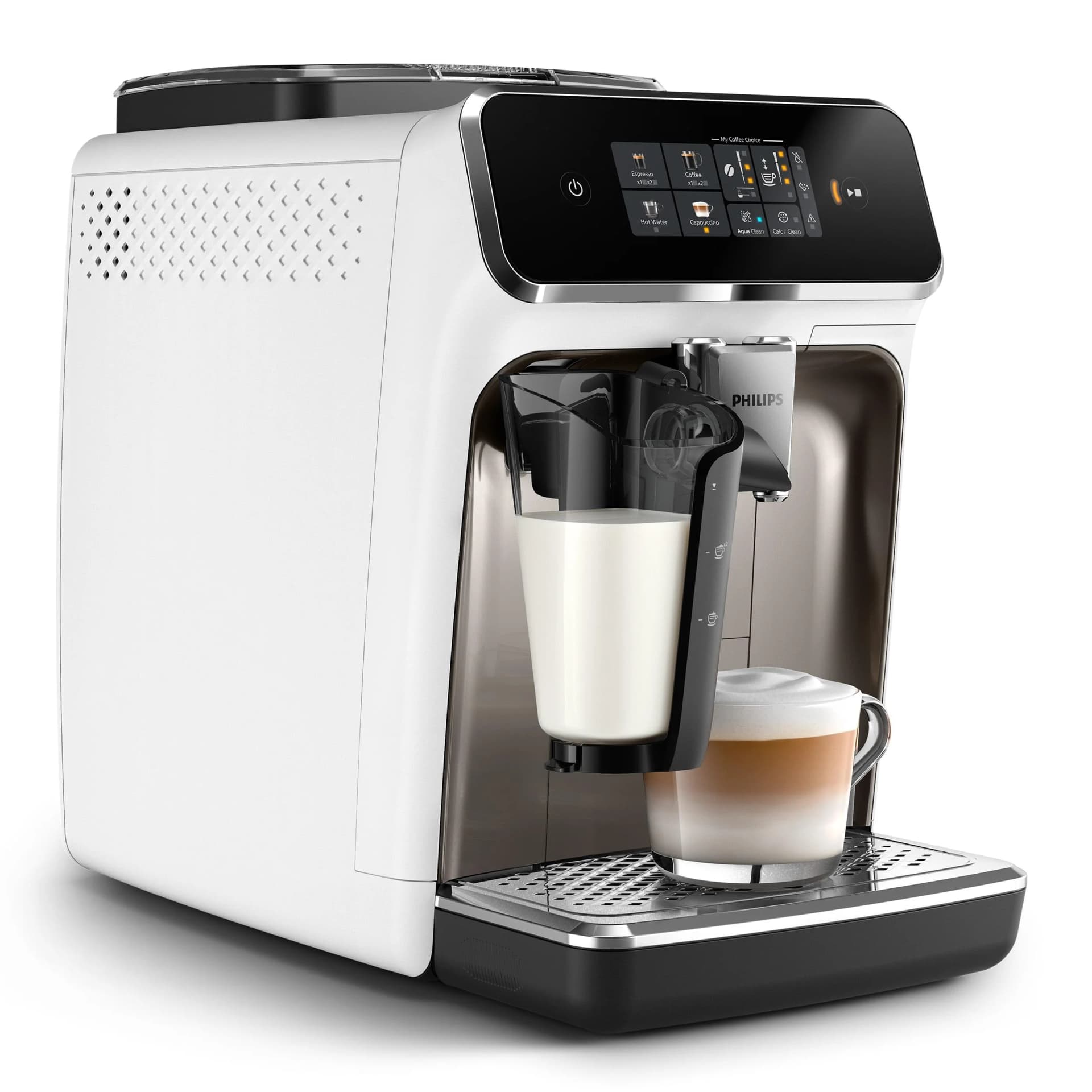 PHILIPS EP2333/40 Serie 2300 LatteGo 3 Kaffeespezialitäten Kaffeevollautomat Weiß/Chrom