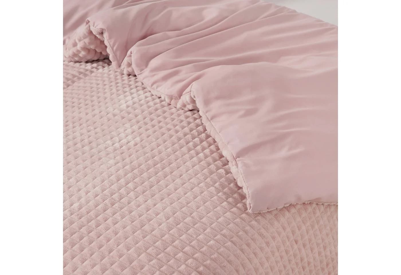 Sitheim-Europe Wendebettwäsche Rosa Teddy Check 3-teilig Mikrofaser
