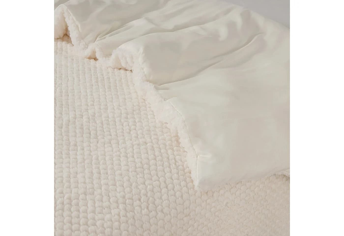 Sitheim-Europe Wendebettwäsche Set 3-tlg. Beige Teddyfell Mikrofaser