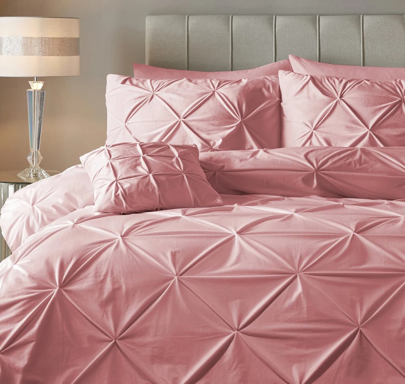 Sitheim-Europe Bettwäsche Velvet Pintuck Samt 3-teilig