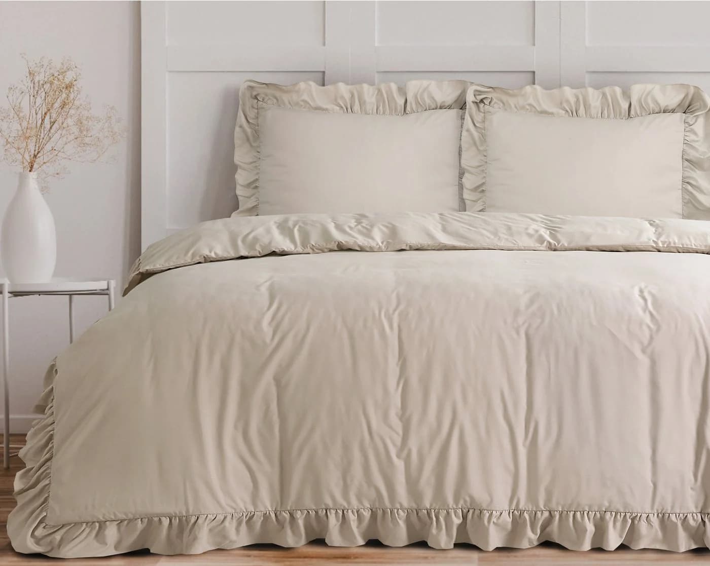 Sitheim-Europe Bettwäsche Ruffles Mikrofaser Braun 2-teilig