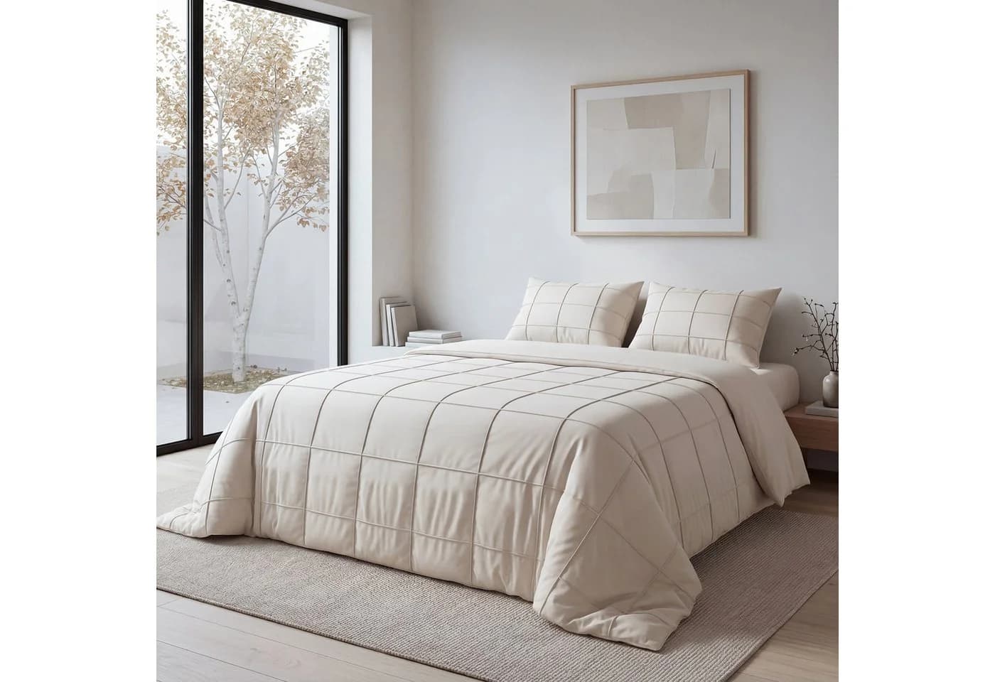 Sitheim-Europe Bettwäsche SLEEPTIME FRESH CHECK PINTUCK Mikrofaser 3-tlg.