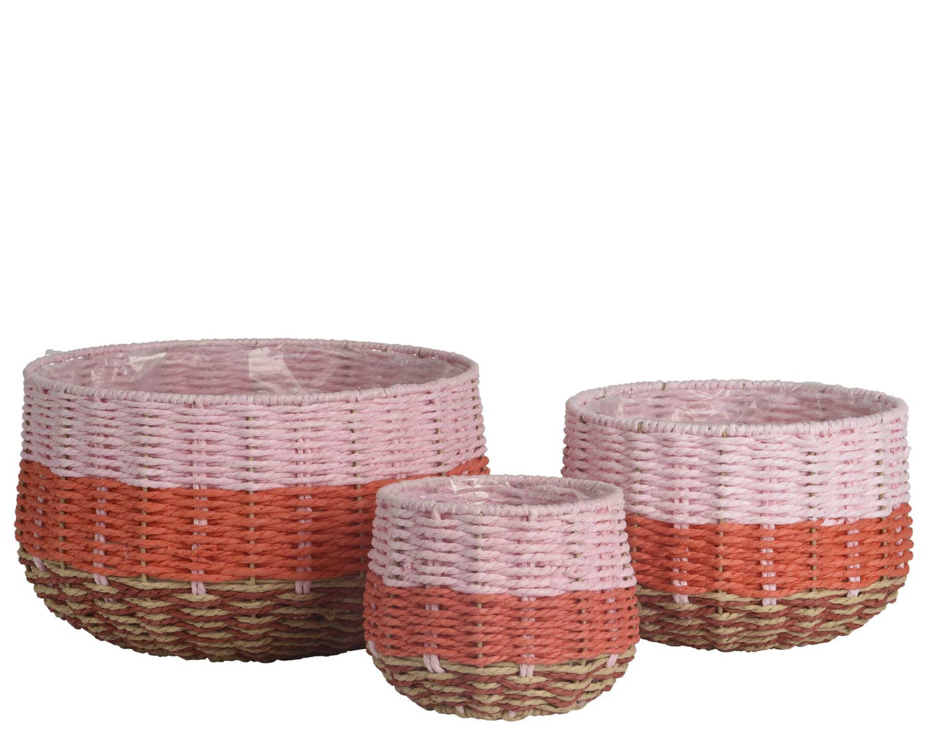 Pflanztopf aus Papier in Pink/Rosa
