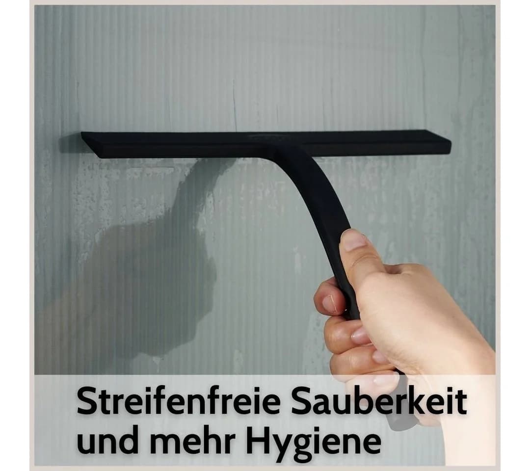 DEKAZIA Duschabzieher Silikon - 3 Befestigungsmöglichkeiten