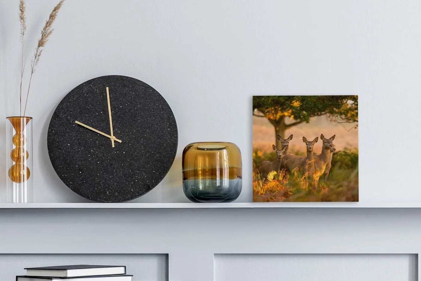 OneMillionCanvasses® Leinwandbild Hirsche Natur Motiv 20x20 cm