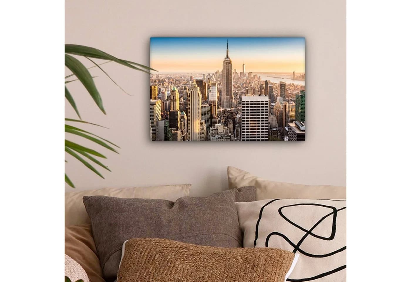 OneMillionCanvasses® Leinwandbild New York Skyline Nebel